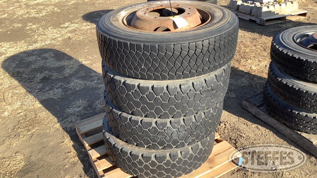 (4) Used 245/70R19.5 Tires